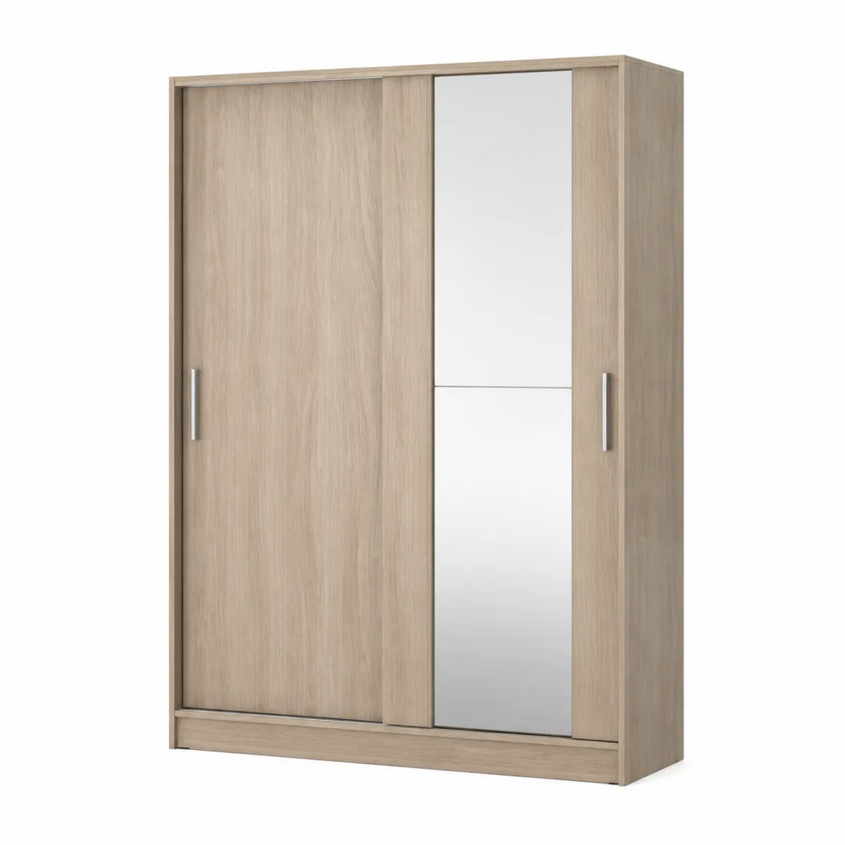 Armoire en Bois avec Porte Miroir 120x60x200cm-Novvortex