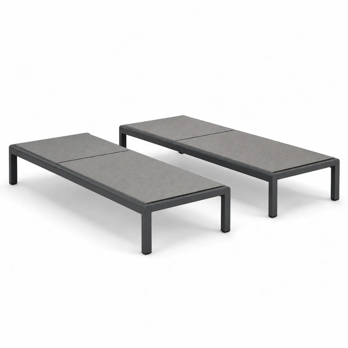 Lot de 2 transats en aluminium et textilène-Novvortex