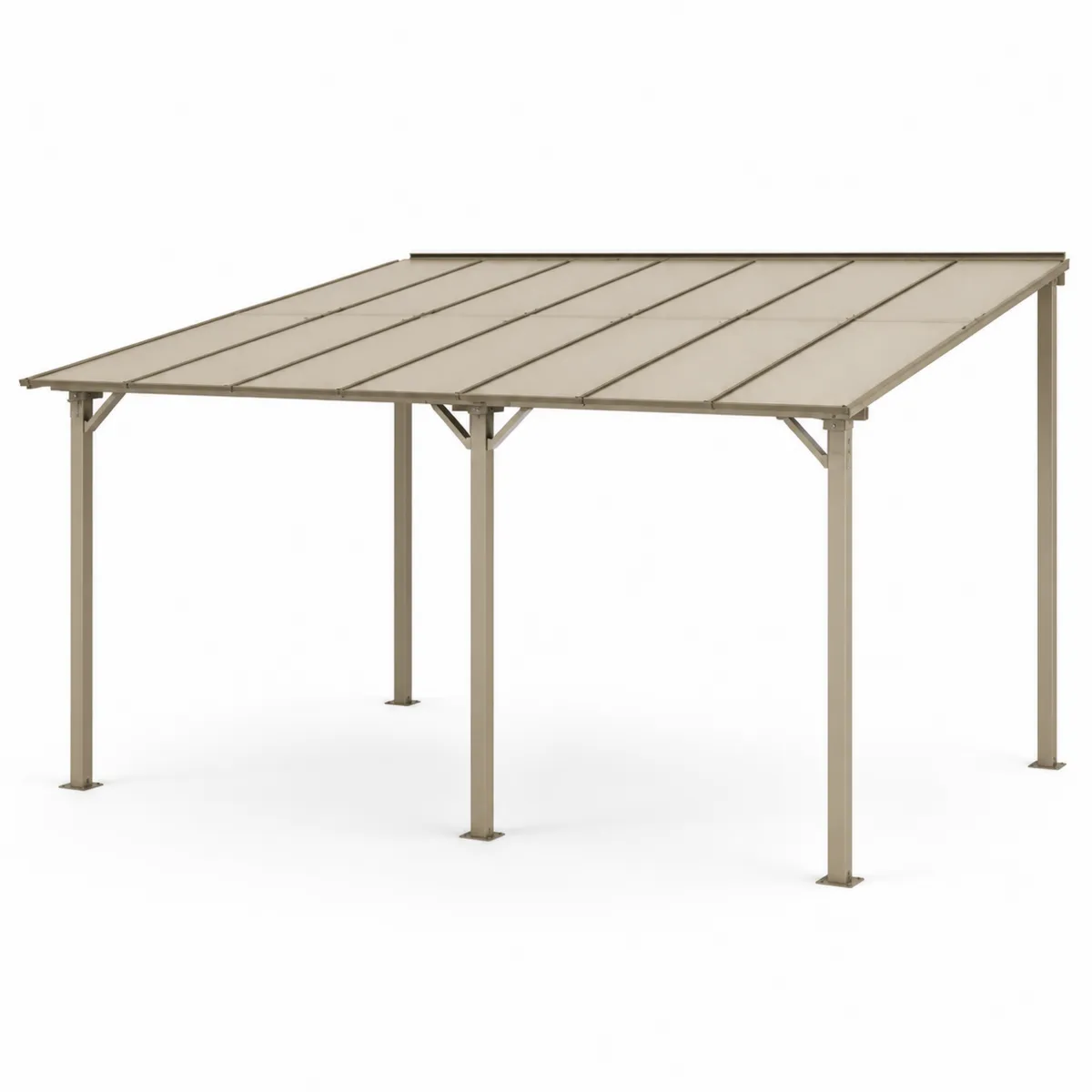 Pergola en aluminium 3x4m Beige-Novvortex