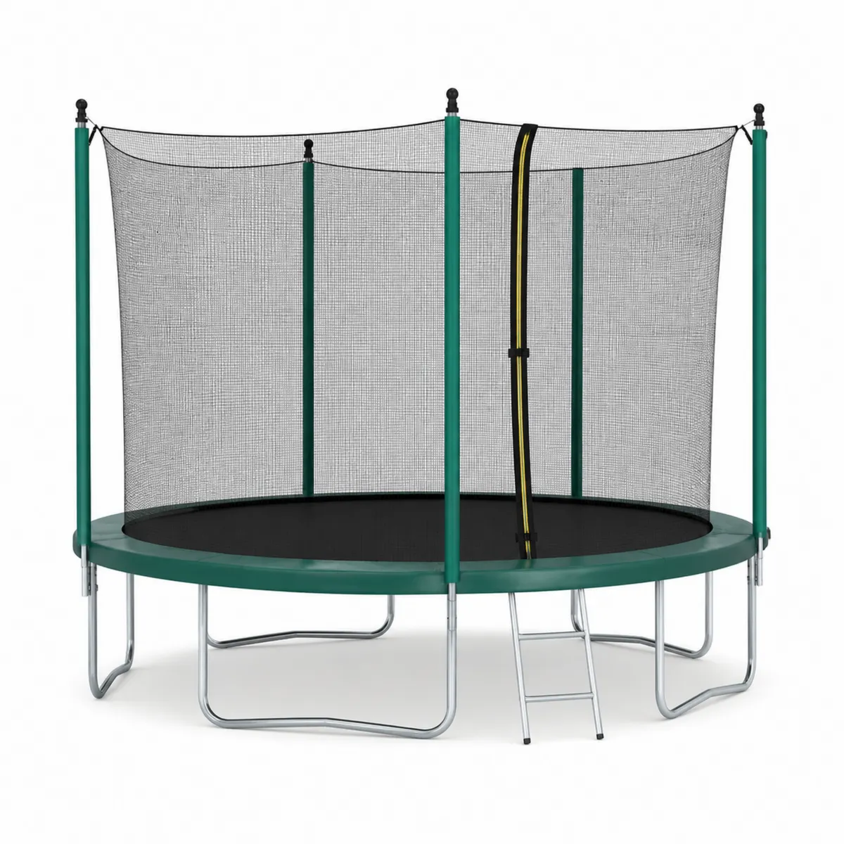 Trampoline rond avec filet de sécurité et échelle en acier 305 cm-Novvortex