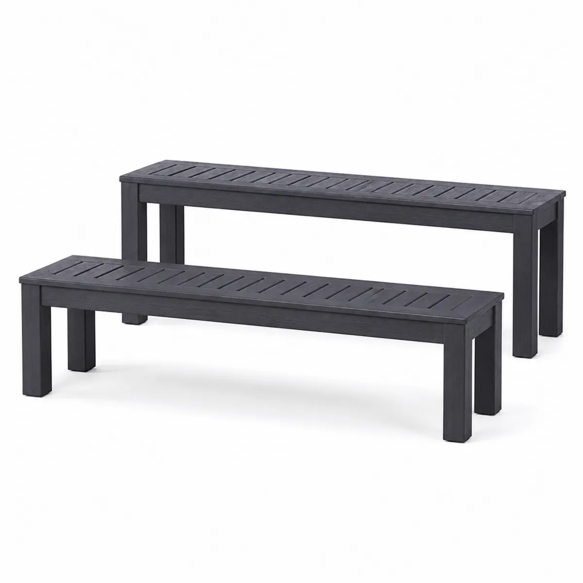Bancs de jardin en aluminium noir-Novvortex
