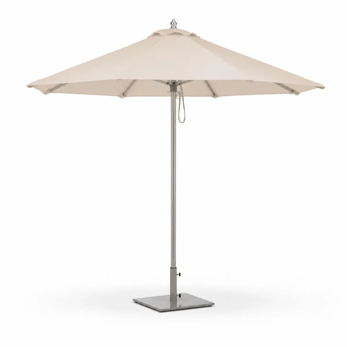 Parasol de terrasse rond en métal et polyester Ø300 cm Beige-Novvortex