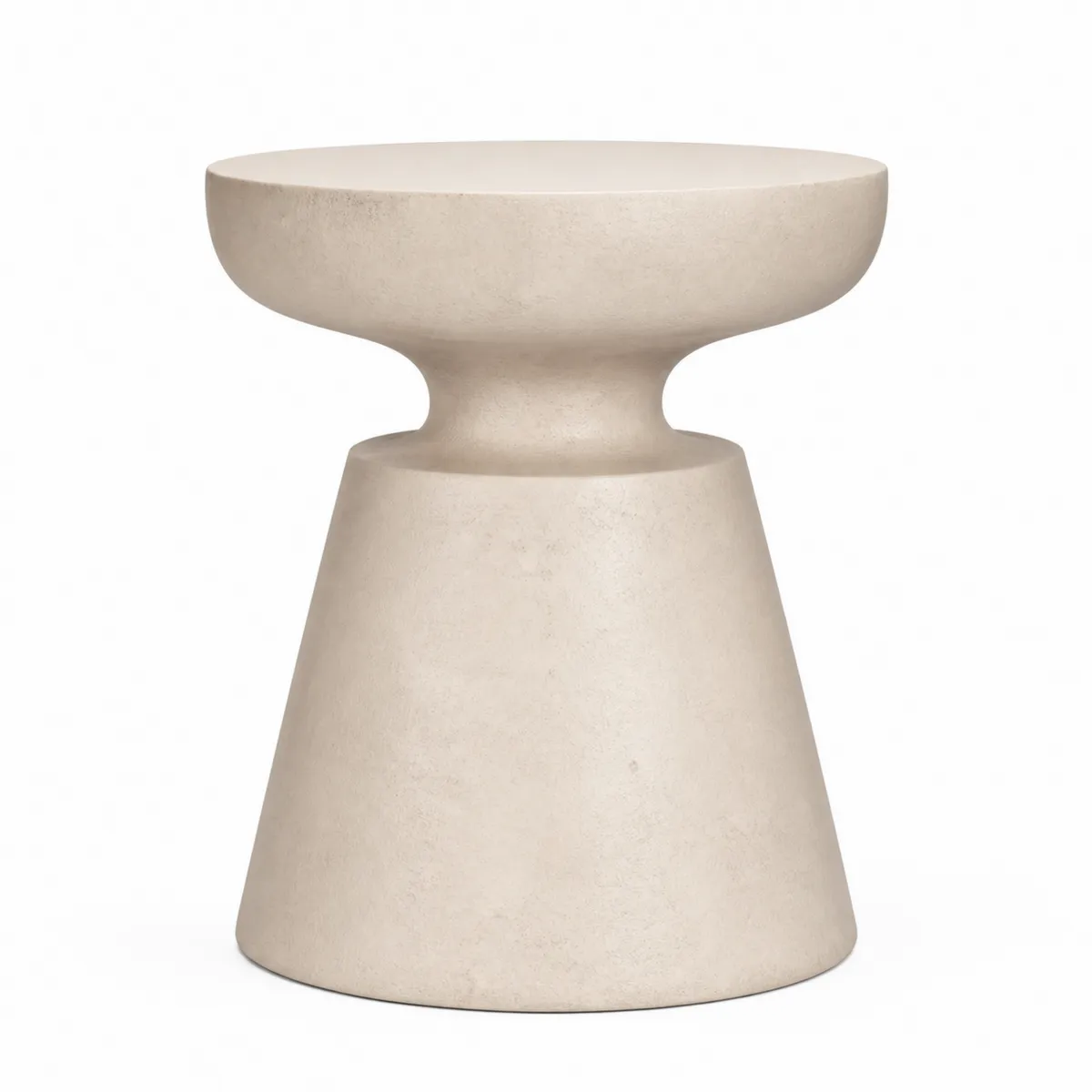 Table d'appoint en béton beige-Novvortex