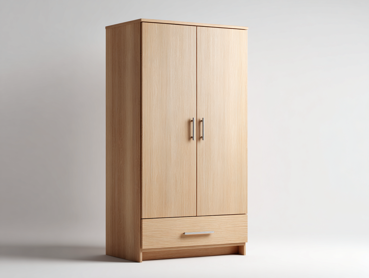 Armarios madera 80x50x180 cm natural moderno almacenaje dormitorio