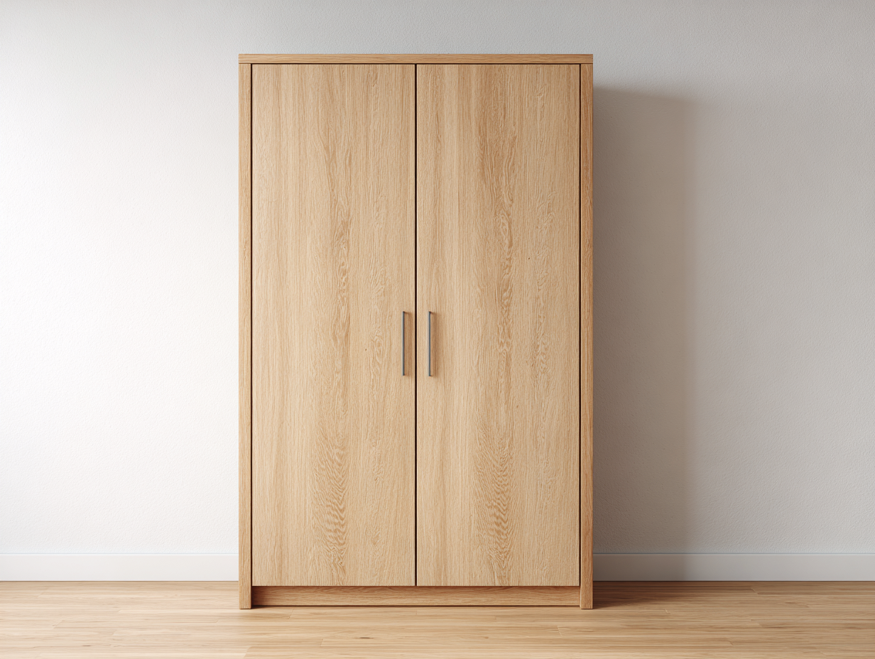 Armarios madera 90x55x180 cm natural minimalista almacenaje dormitorio