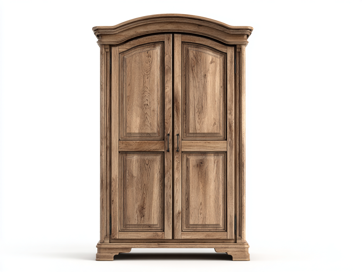 Armario 2 puertas madera 110x55x190 cm - original madera - estilo clásico para dormitorio