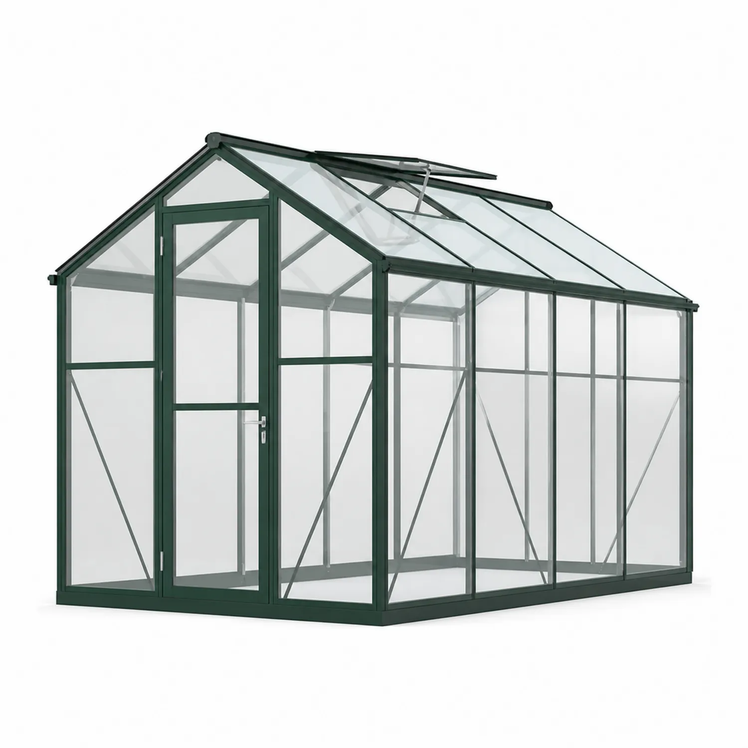Gewächshaus Aluminium Gehärtetes Glas Grün-Lumriven