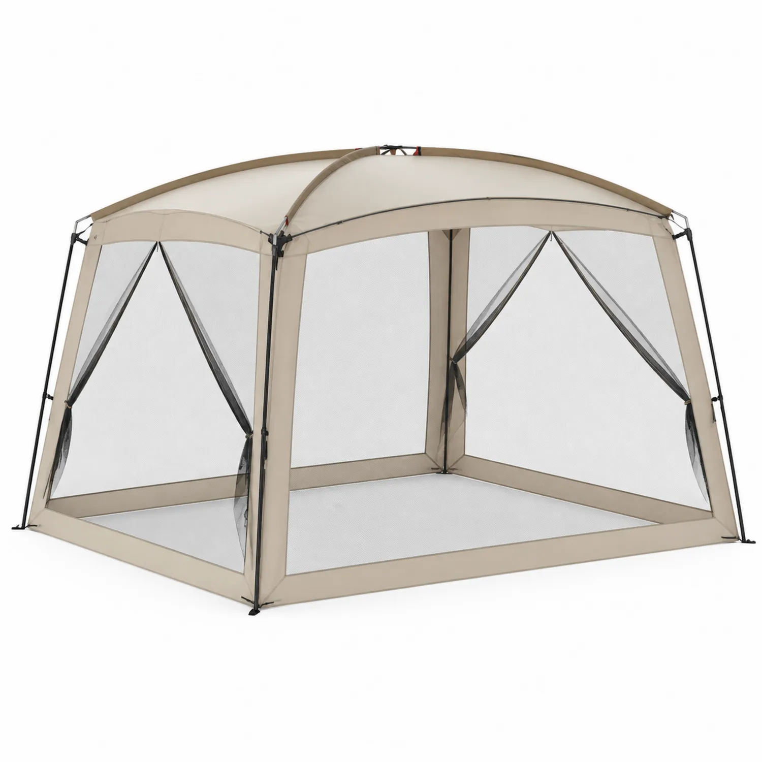 Rechteckiges Zelt 300x300 cm Beige Polyester mit Moskitonetz-Lumriven