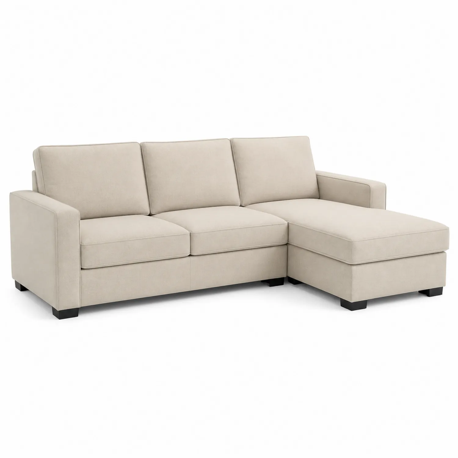 Ecksofa L-Form Mikrofaser Beige-Lumriven