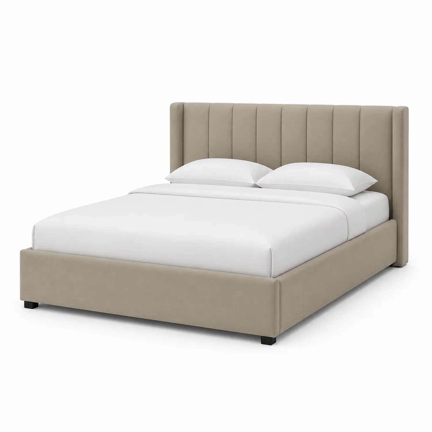 Stoff-Doppelbett 180x200 cm Beige-Lumriven