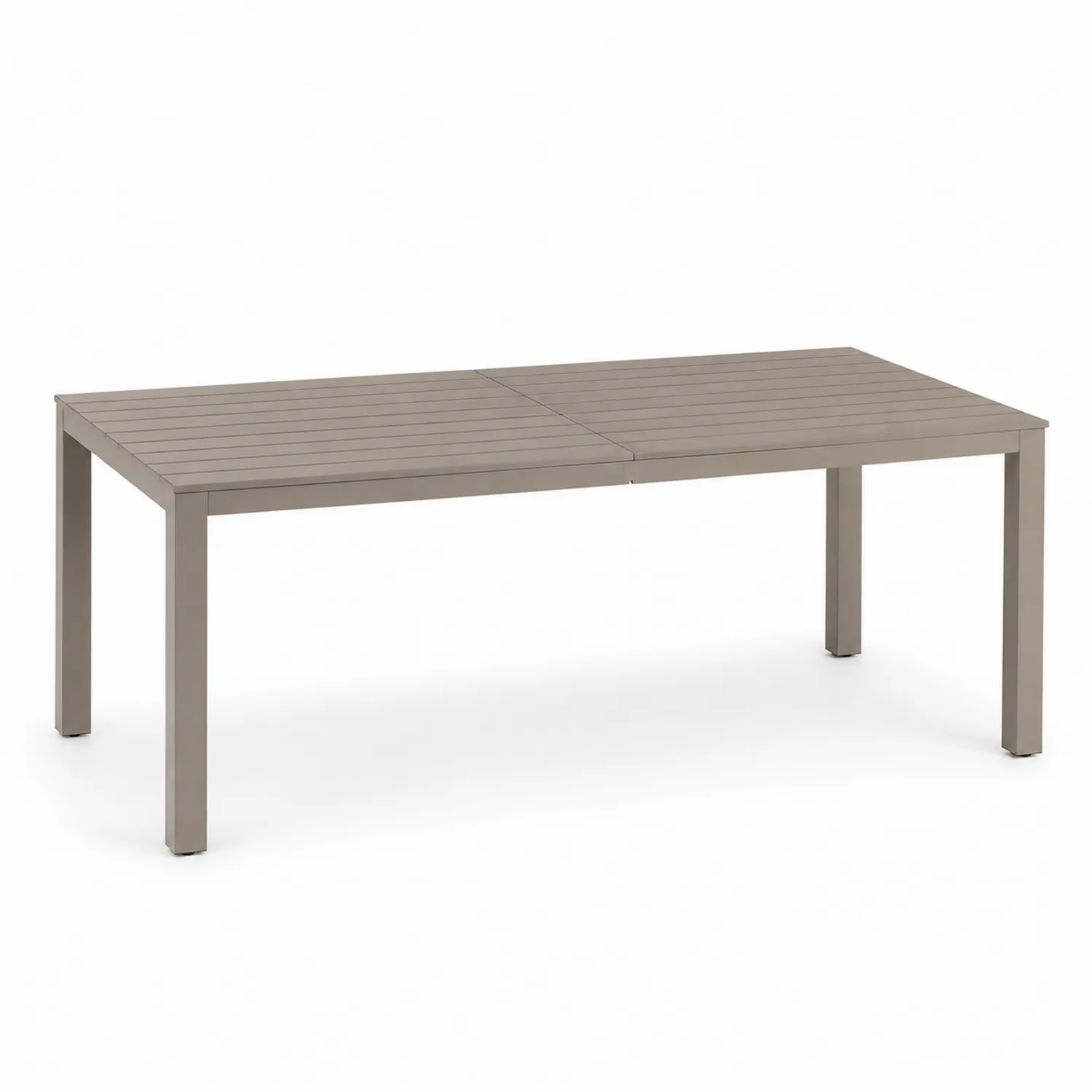 Rechteckiger Gartentisch aus Aluminium Grau 200x100 cm-Lumriven