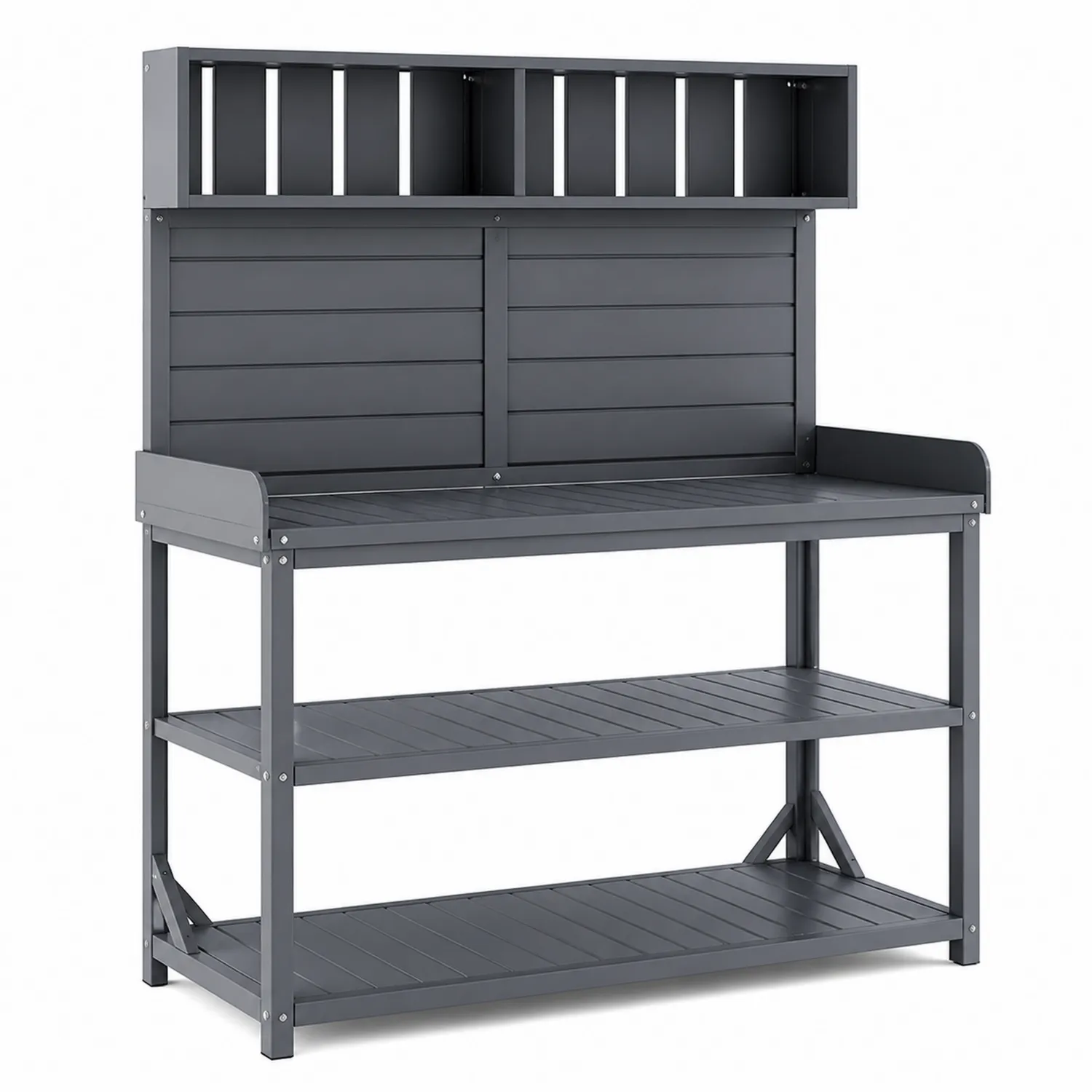 Metall Pflanztisch mit Regal 120x40x140 cm-Lumriven