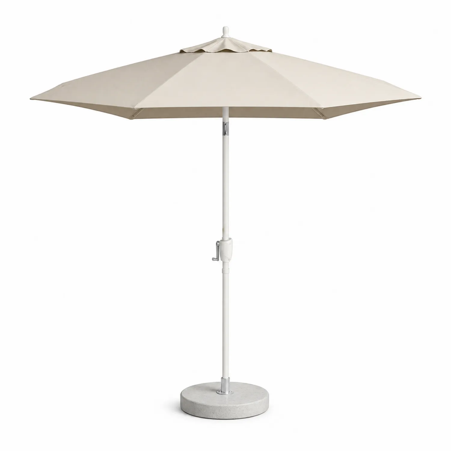 Runder Terrassenschirm 300 cm Beige Aluminium Polyester-Lumriven