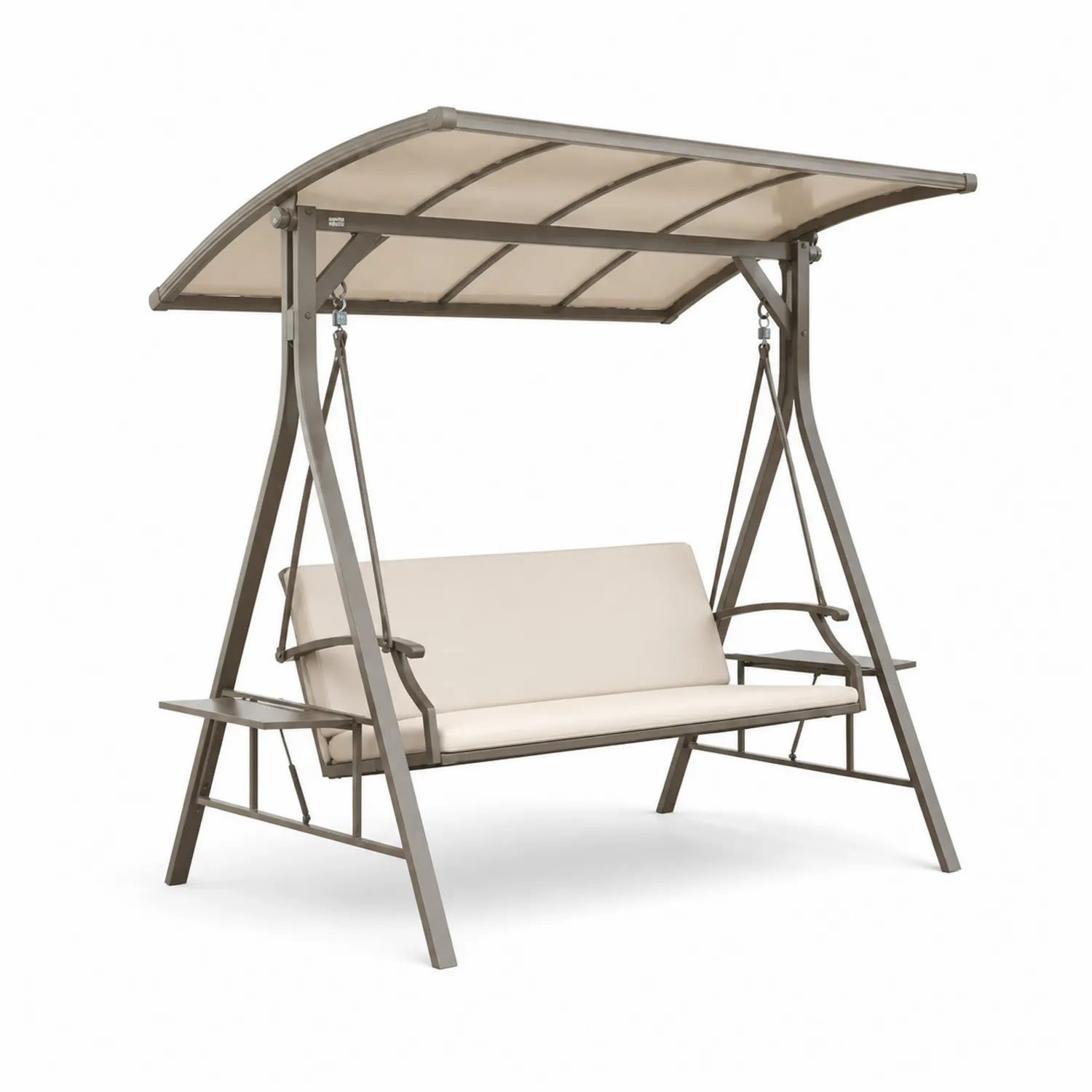 Gartenschaukel mit Dach Beige Stahl-Lumriven