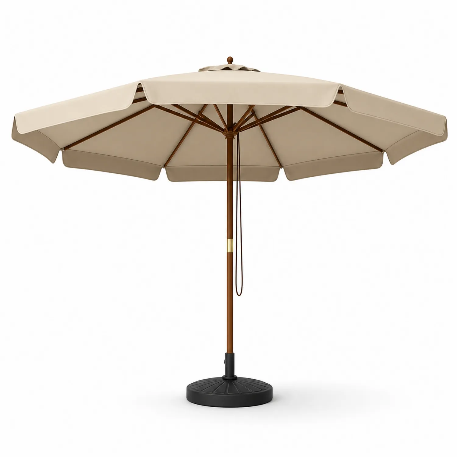 Runder Sonnenschirm 300 cm Holz Beige-Lumriven