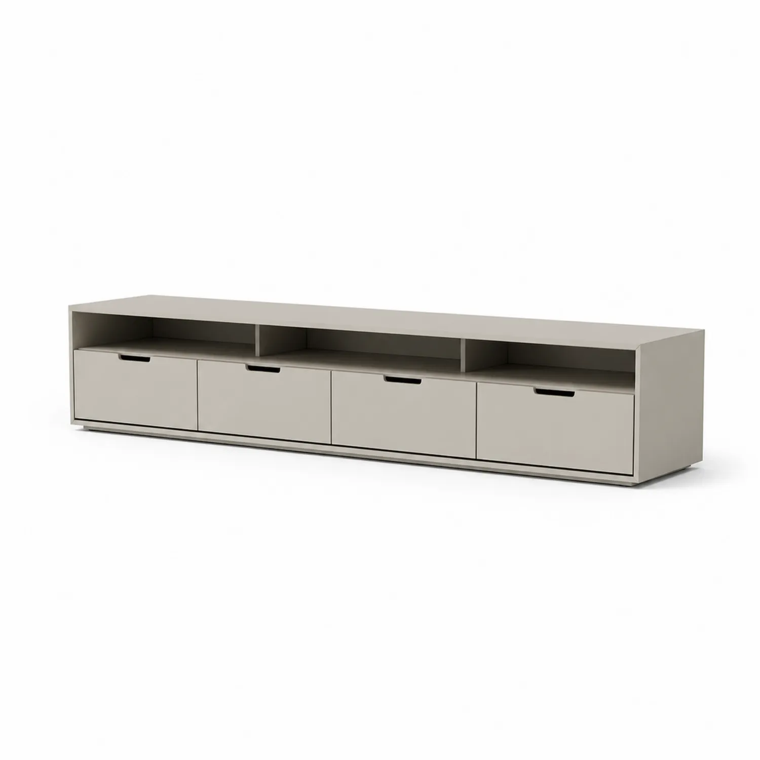 TV-Schrank mit Schubladen aus Holzwerkstoff, Beige-Lumriven