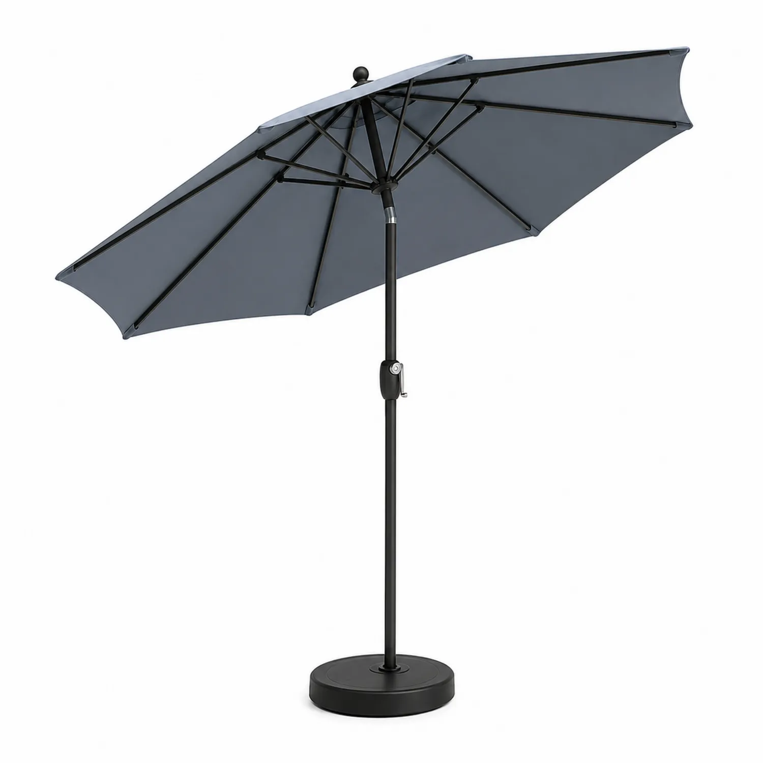 Garten-Sonnenschirm 200 cm Dunkelgrau Aluminium Polyester-Lumriven