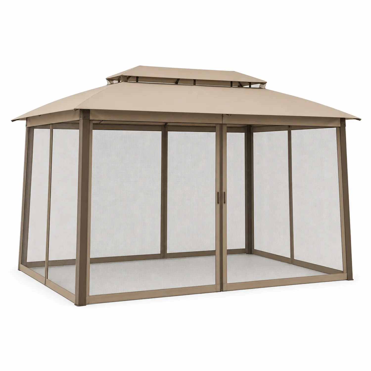 Gartenpavillon Rechteckig 3x4m Aluminium Polyesterdach-Lumriven