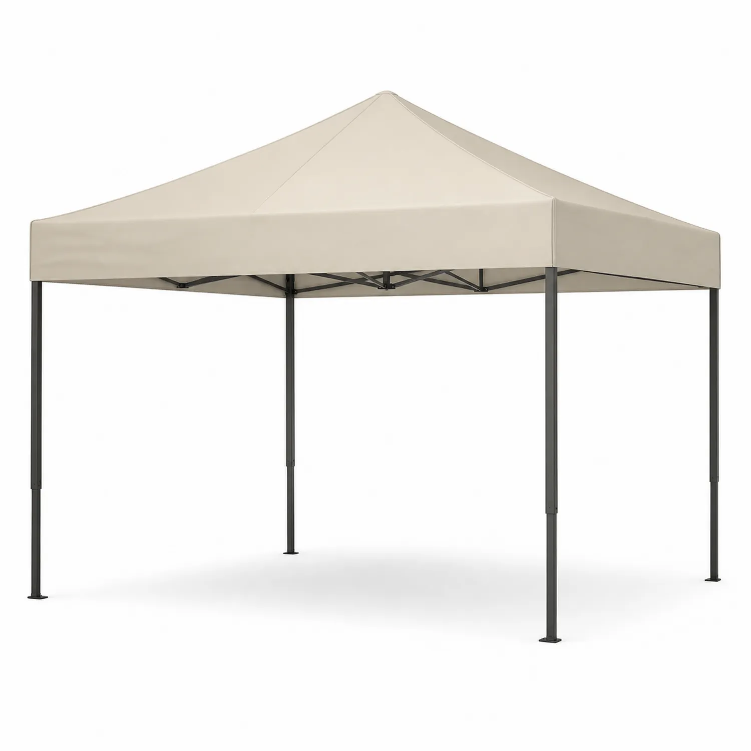 Faltpavillon 3x3m Beige Polyester Stahlrahmen-Lumriven