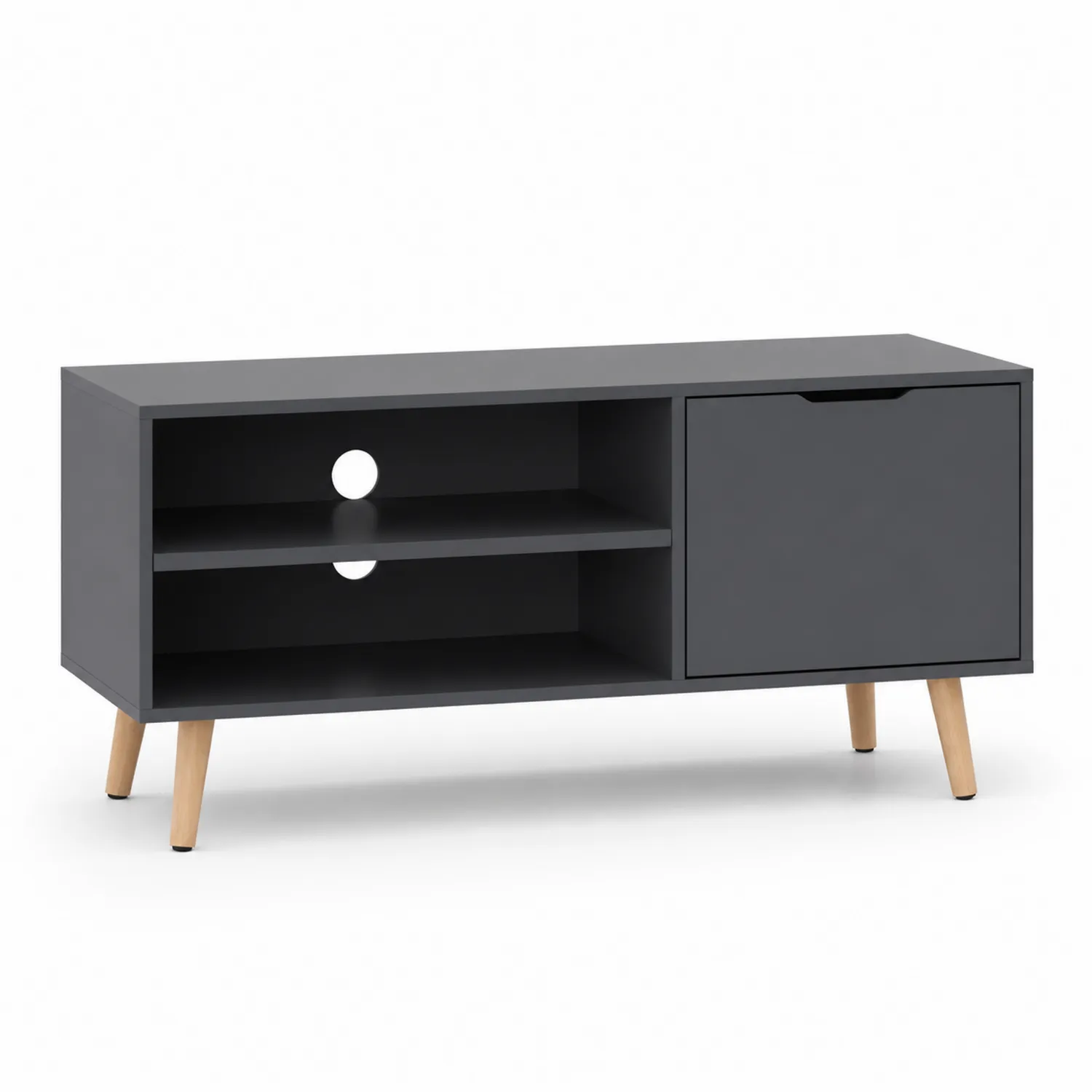 TV-Unterschrank aus Holz Grau 120x40x45cm-Lumriven