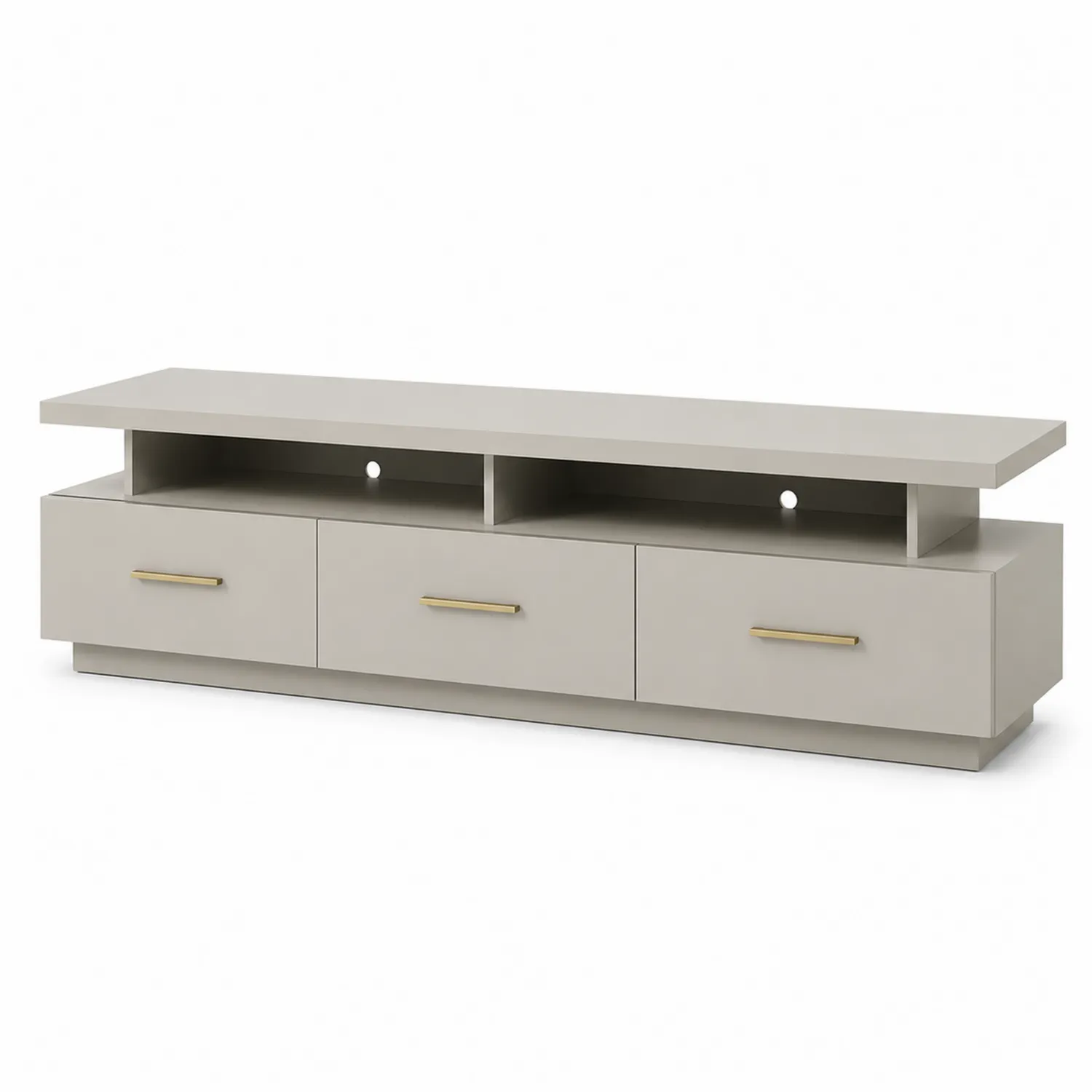 TV-Schrank aus MDF mit Schubladen Grau 180 cm-Lumriven