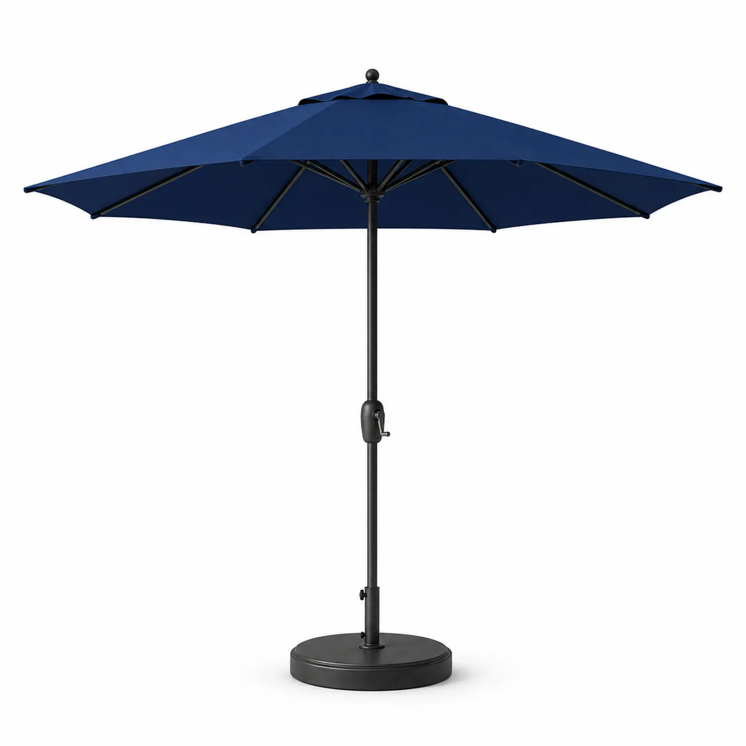 Runder Garten-Sonnenschirm 270cm Marineblau Polyester Stahl-Lumriven