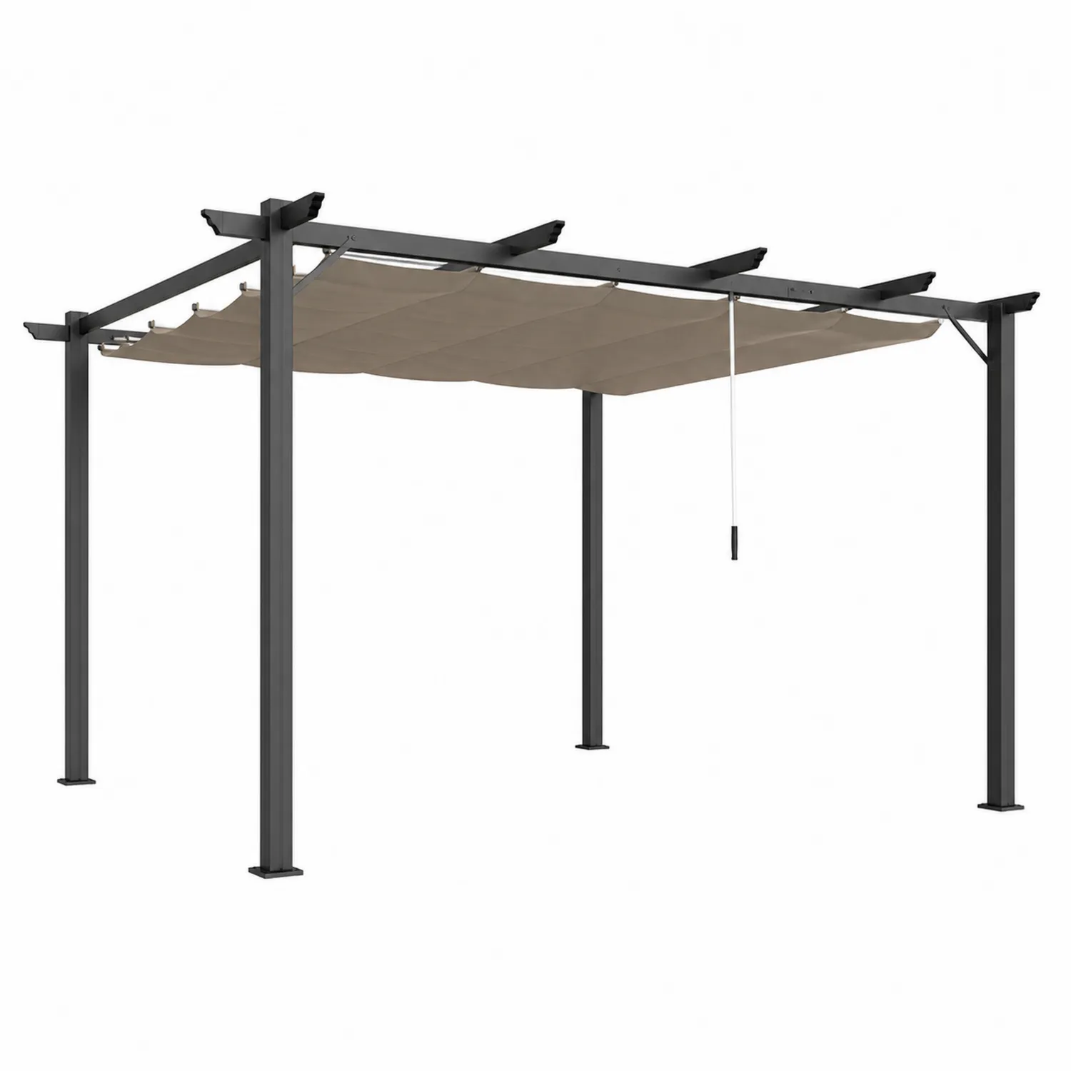 Pergola Aluminium Rechteck 400x300 cm Polyester-Lumriven