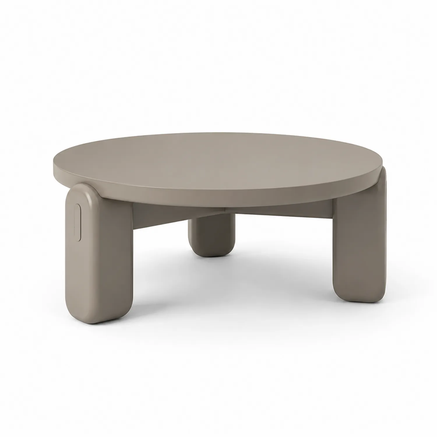 Runder Couchtisch 90cm Durchmesser MDF Braun-Lumriven