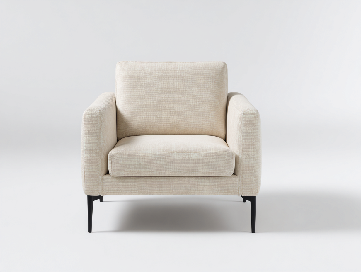Sillones tela madera 85x90x85 cm beige negro estilo moderno cómodo interior