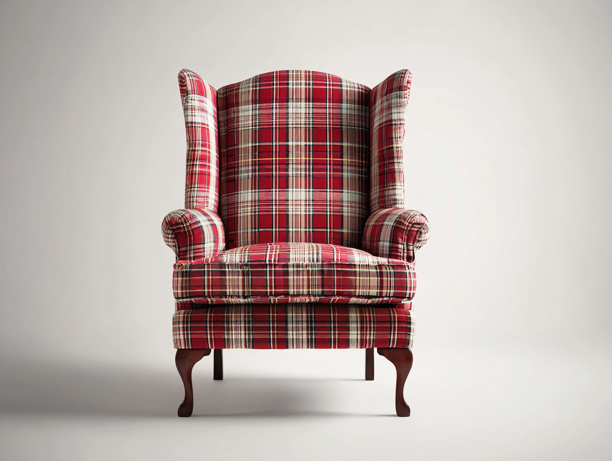Sillones tela madera 82x88x95 cm rojo estilo clásico cómodo interior