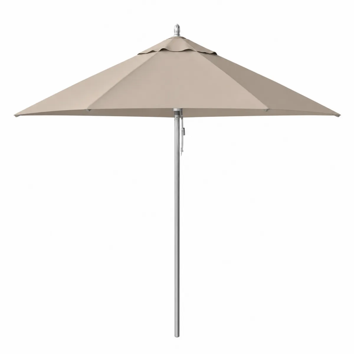 Runder Terrassenschirm 2.5m Beige Polyester Aluminium