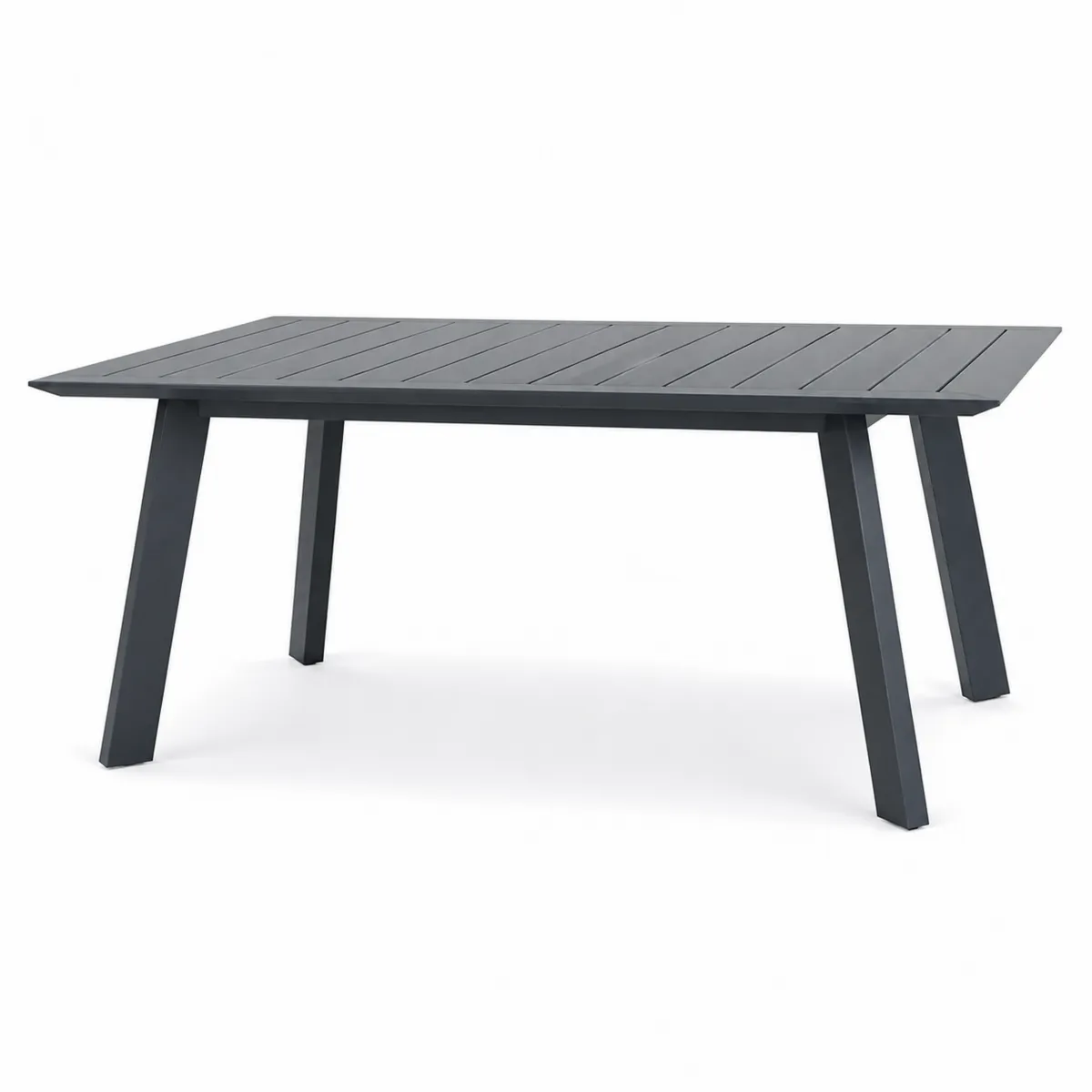 Aluminium Gartentisch rechteckig 180x90 cm Anthrazit