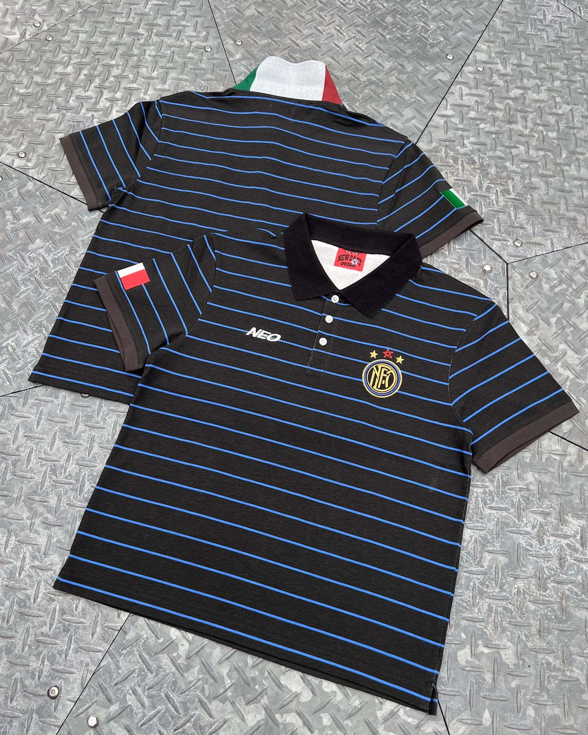 Italy Stripe Football Polo