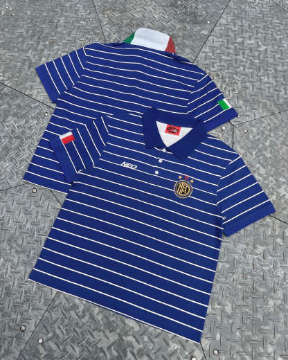 Italy Stripe Football Polo