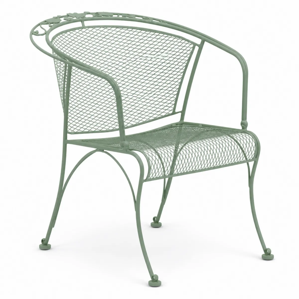 Chaise de jardin en métal vert