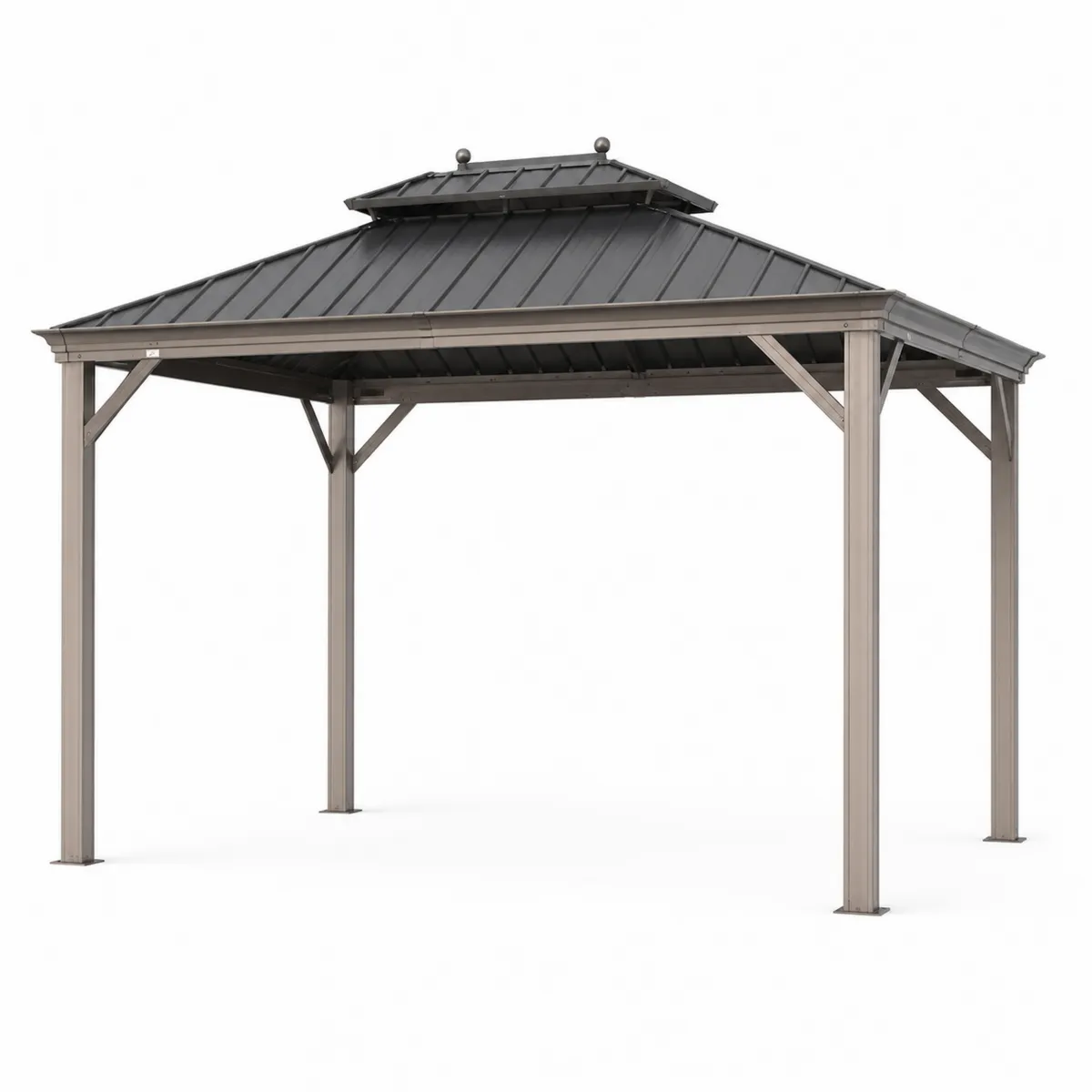 Pavillon en Aluminium avec Toit en Acier 3x4m