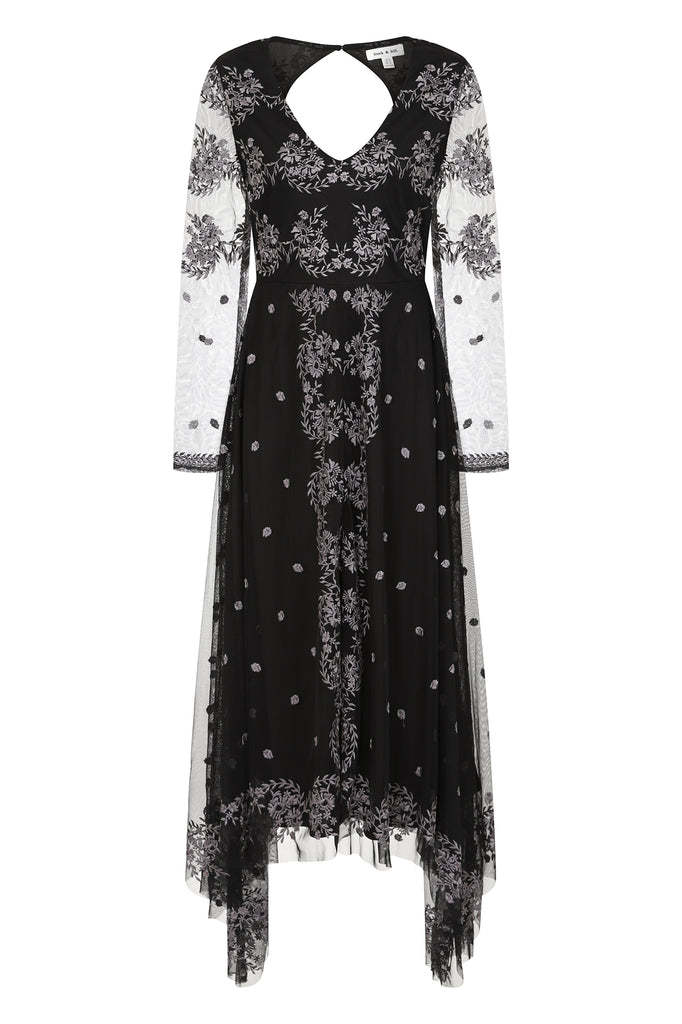 Embroidered Hanky Hem Dress