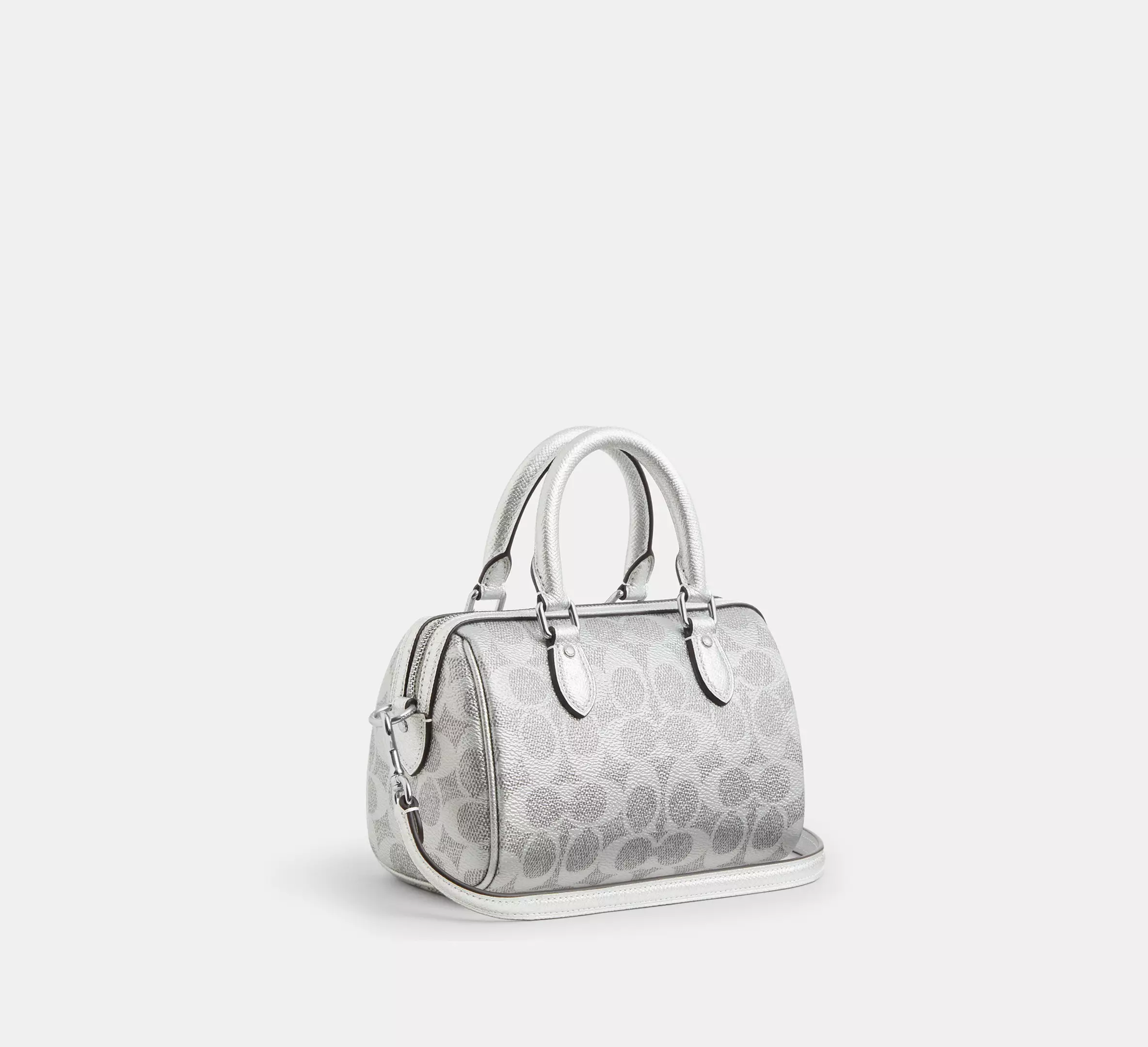 Boxed Mini Rowan Crossbody Bag And Mirror Bag Charm Set In Signature Canvas