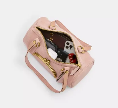 Kisslock Barrel Bag