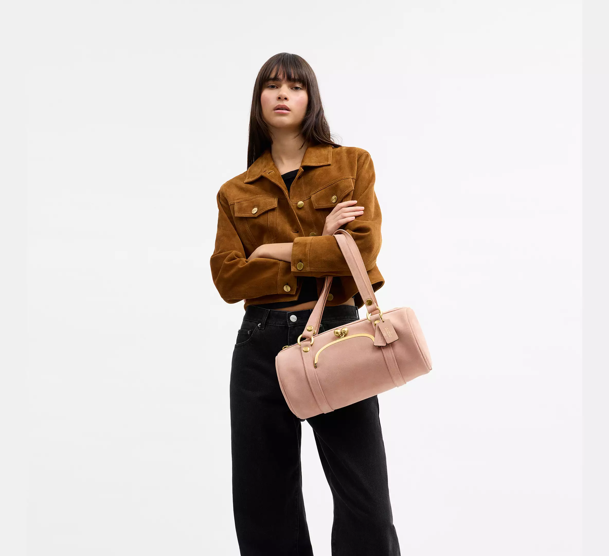 Kisslock Barrel Bag