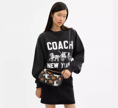 Teri Shoulder Bag In Signature Canvas With Halloween Print