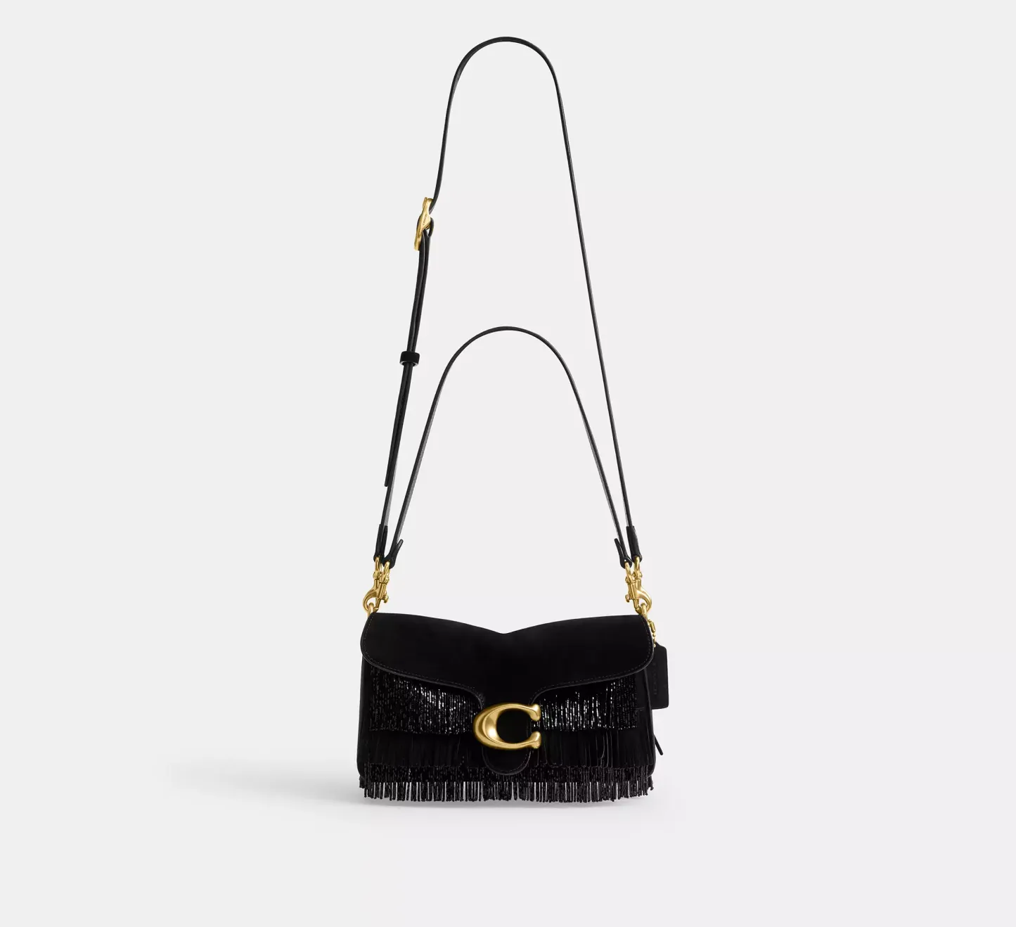 Tabby Shoulder Bag 26 With Crystal Beaded Fringe