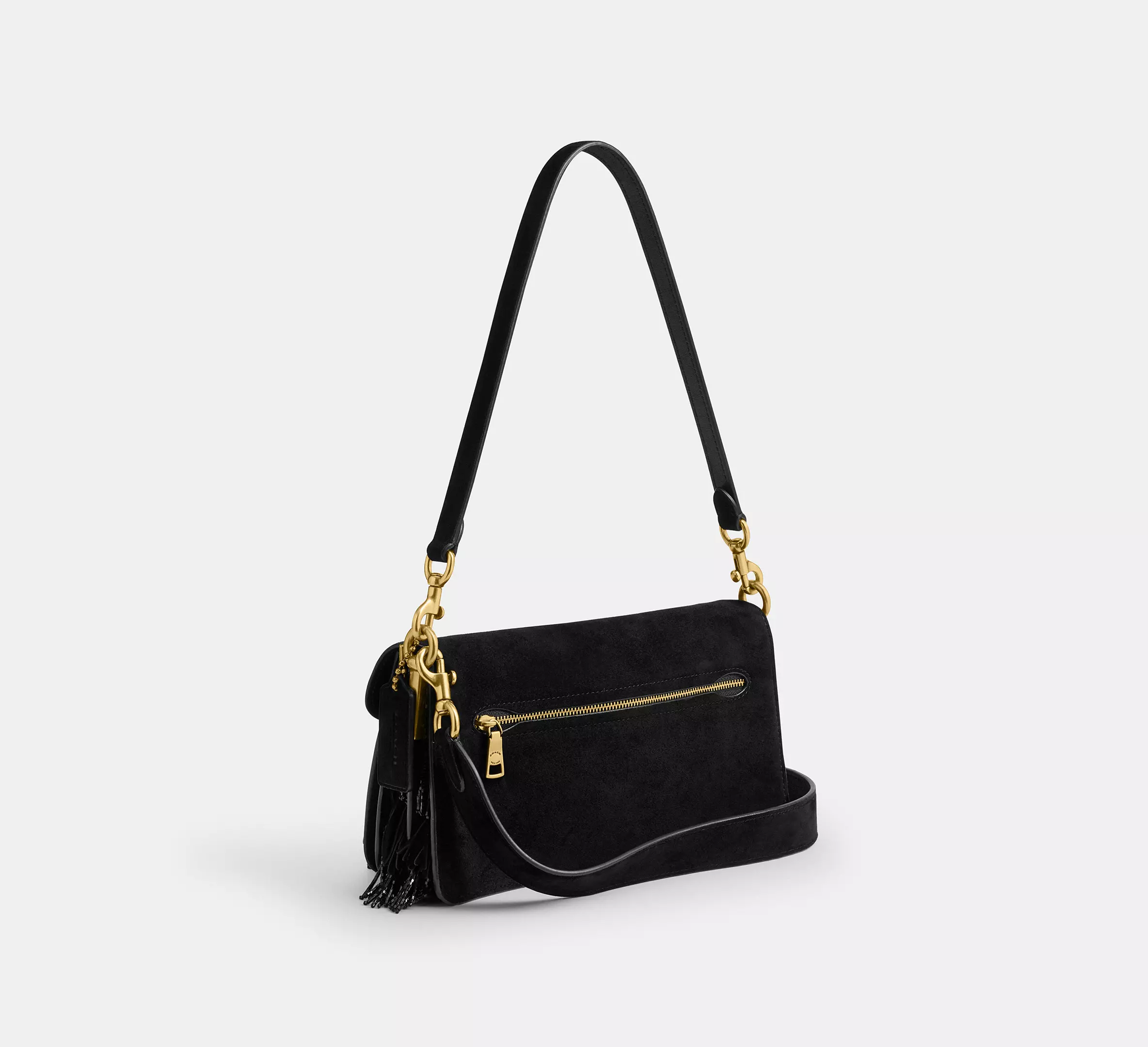 Tabby Shoulder Bag 26 With Crystal Beaded Fringe