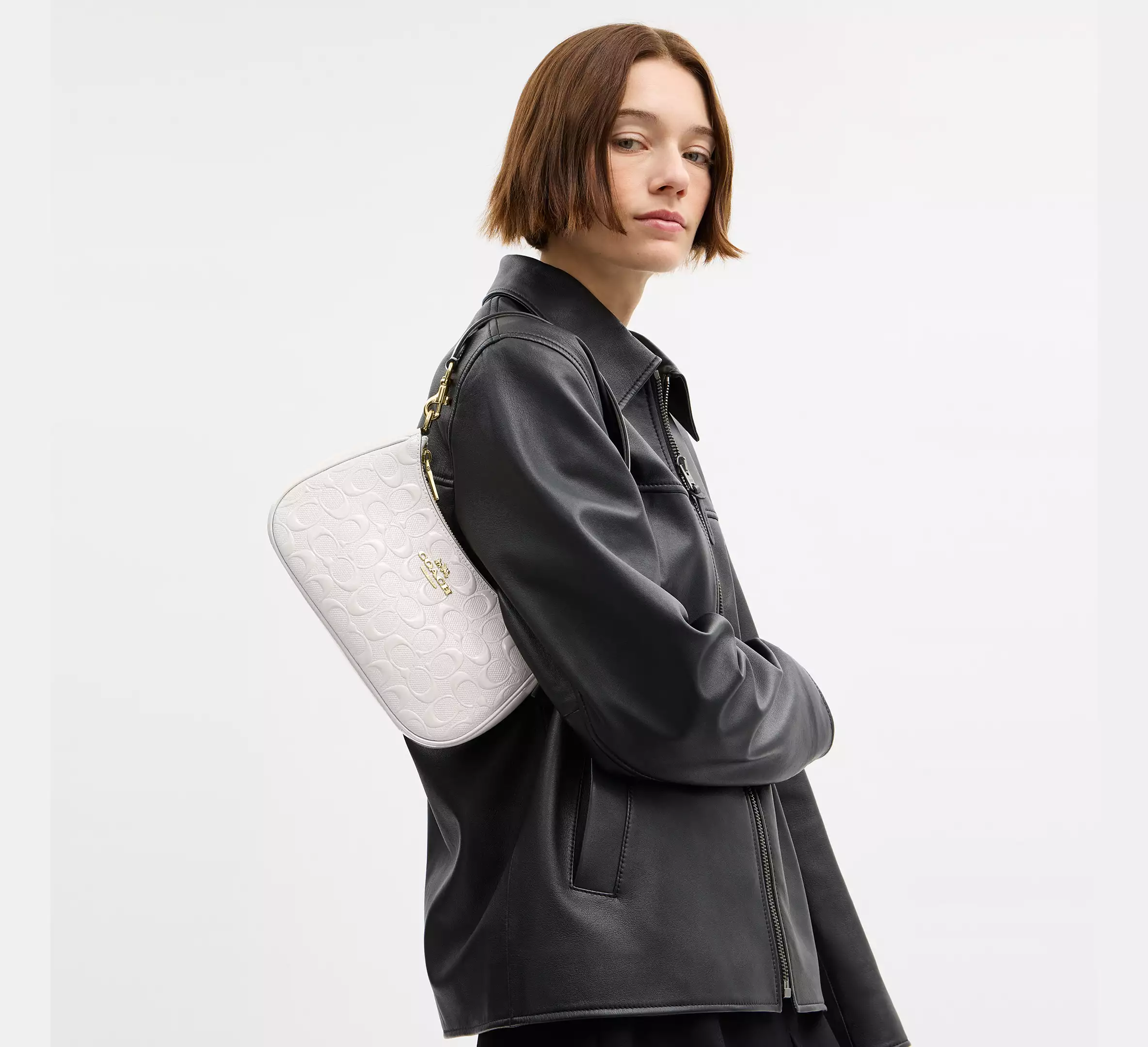 Teri Shoulder Bag In Signature Leather With Heart Charm
