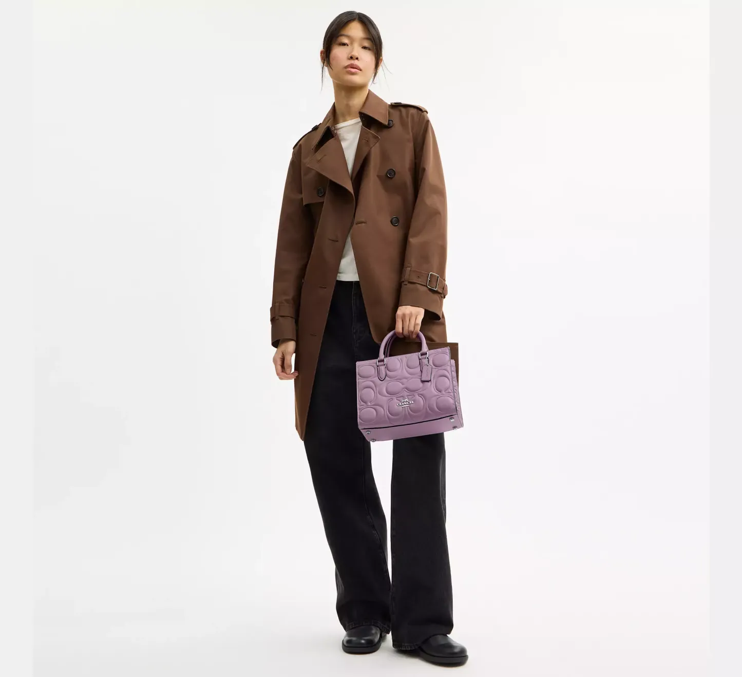 Maggie Small Tote Bag In Signature Leather