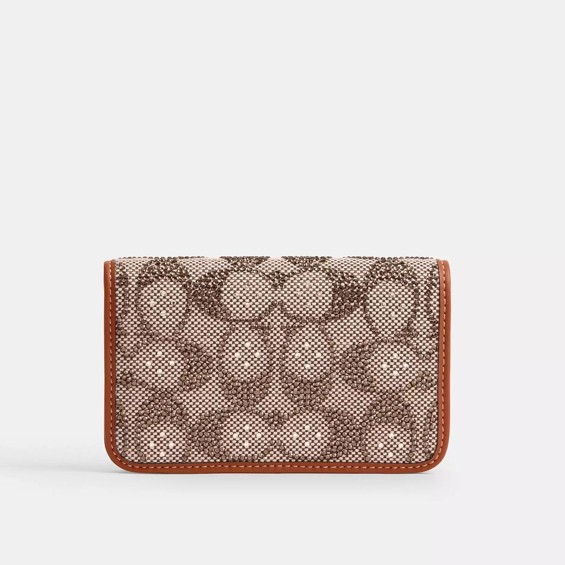 Essential Slim Card Case In Crystal Signature Jacquard