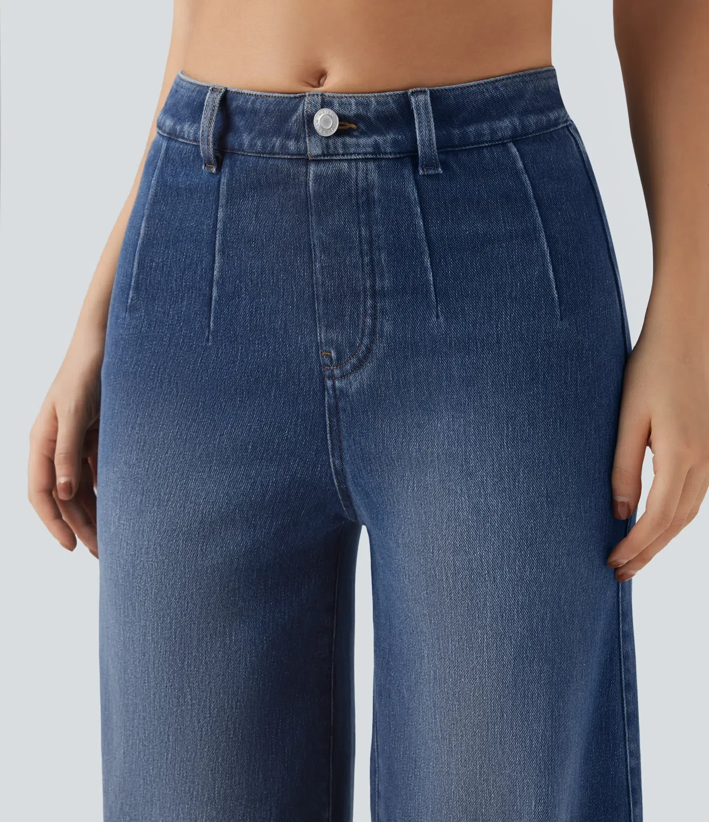 2026🔥 Hala Flex™ High Waisted Tummy Control Wide Leg Casual Jeans with Pockets