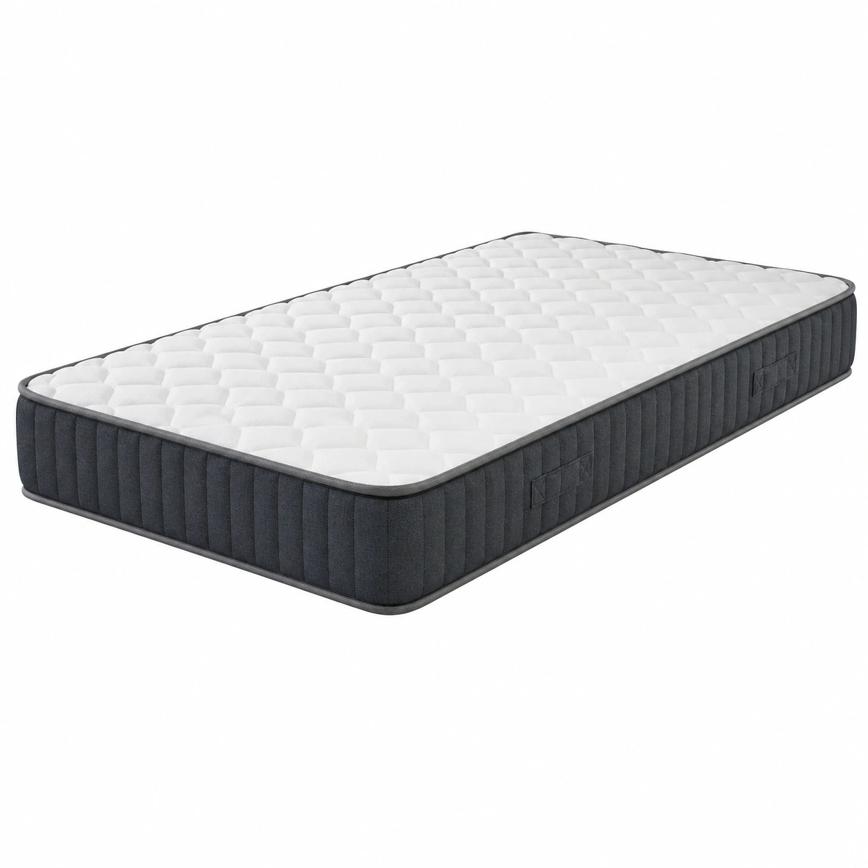Taschenfederkernmatratze Weiss Grau 90x200 cm Komfort Matratze Orthopaedisch-Meubexaio