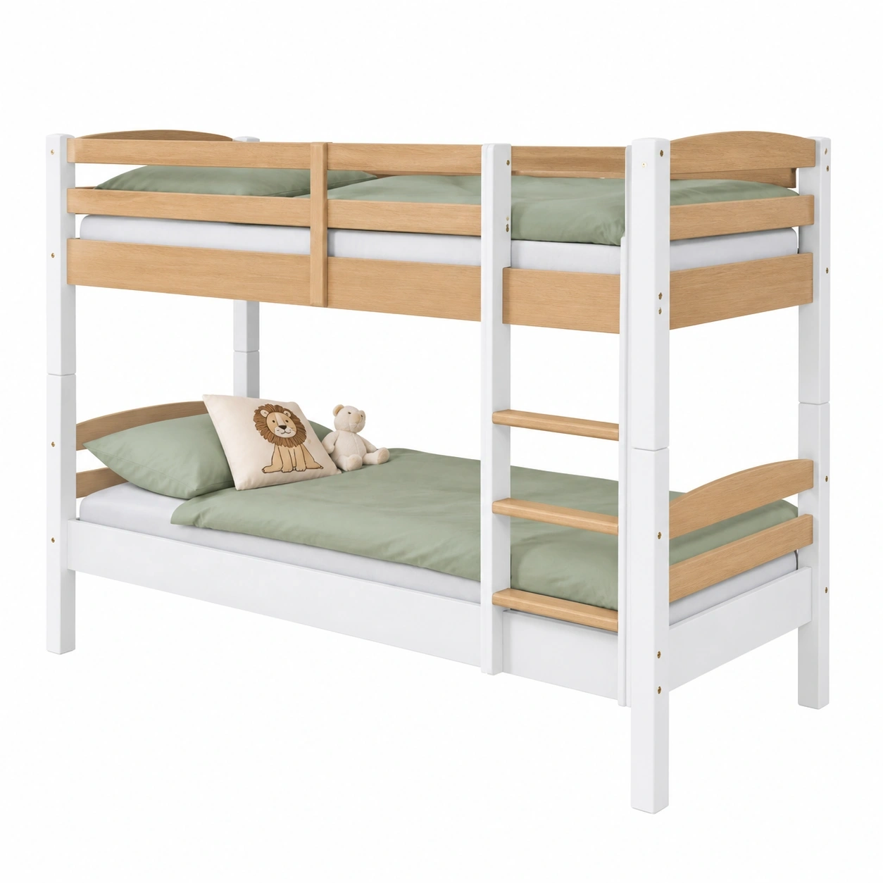Etagenbett 90x200 cm Kinderbett Doppelbett Leiter Holz Modern Stabil-Meubexaio