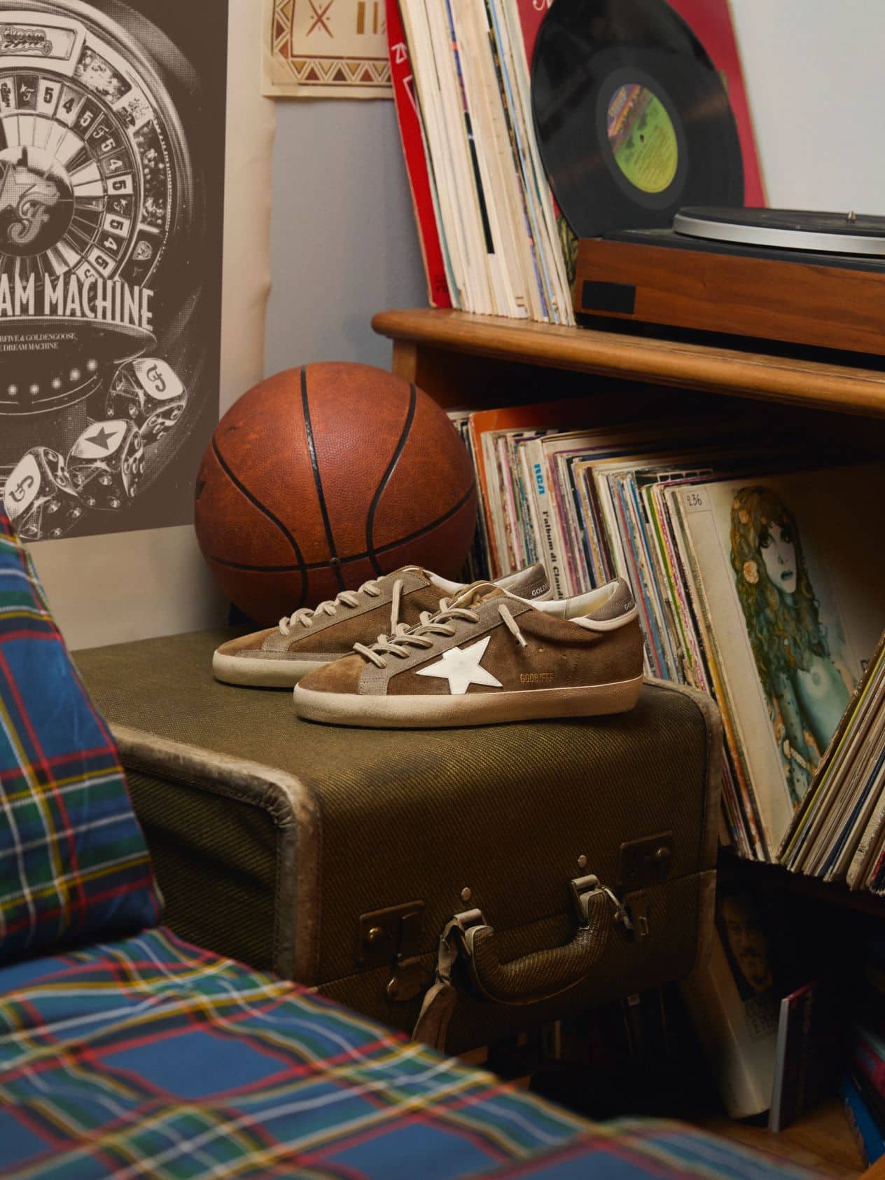 brown-sneakers-in-a-bedroom